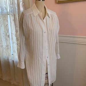 By Anthropologie White Button-down Blouse - size XS